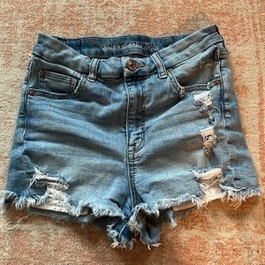 American eagle curvy high waisted super stretch jean shorts